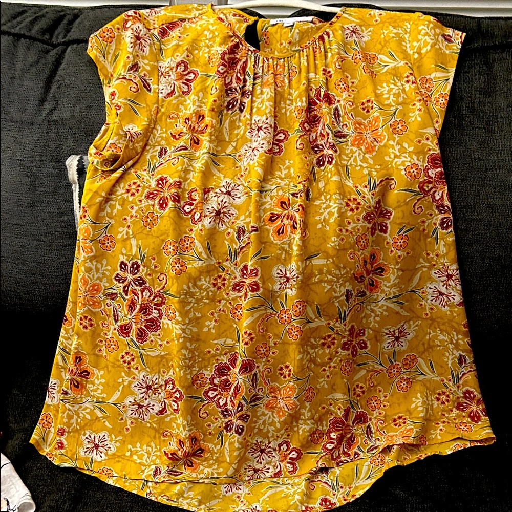 Floral Yellow Blouse